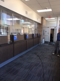 The interior of the temporary BMO Harris Bank branch in Milwaukee's Sherman Park neighborhood.