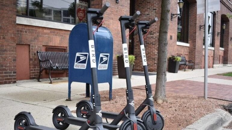 Bird-scooters-2018-06-27-MDill Bird scooters were first distributed in the Third Ward in June 2018.
