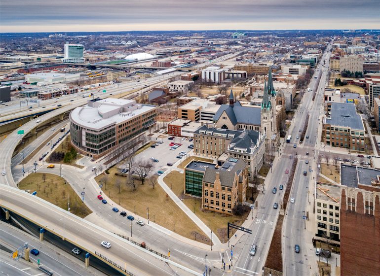 Drone-photo-of-Marquette-campus