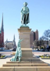 The statue of George Washington on West Wisconsin Avenue will be removed on July 11 to undergo months of restoration work at a studio in Illinois.