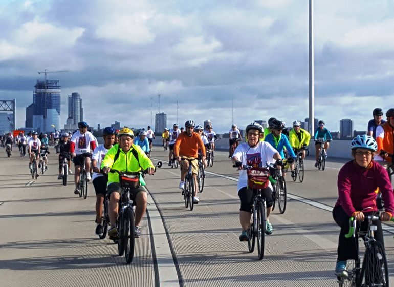 Hundreds of cyclists participated in the United Performing Arts Fund’s annual Ride for the Arts this spring to raise money for art organizations around Milwaukee.