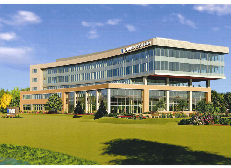 A rendering of Landmark's planned headquarters in Brookfield