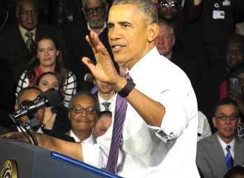 Obama spoke at the UCC in Milwaukee.