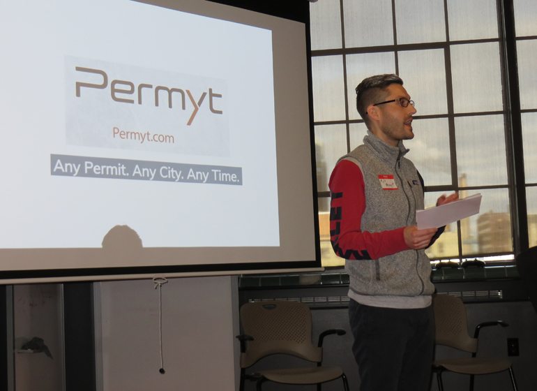 Kyle Konieczka presented Permyt to the community at a Startup Milwaukee EMERGE last month at PKWARE.