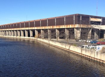 The 1.1 million-square-foot complex lies along the Menomonee River.