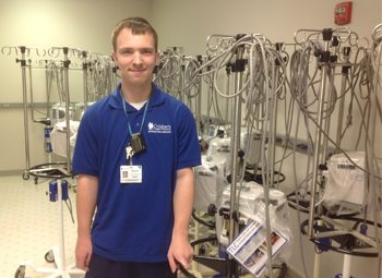 After completing Project SEARCH, Ryczek now works full time in distribution at Children’s Hospital. (courtesy Project SEARCH)