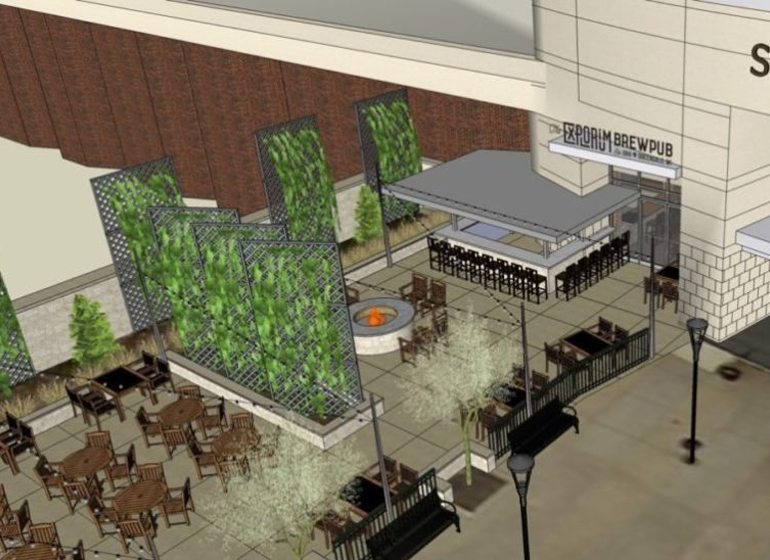 A rendering of Explorium Brewpub at Southridge Mall in Greendale.