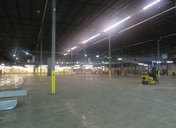 The warehouse has 28-foot ceilings that the Milwaukee Sting will be able to use for 10 volleyball courts.