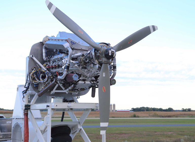 EPS’ lightweight diesel engine is the first of its kind, and could lead to better fuel economy, safety and reliability for pilots. 