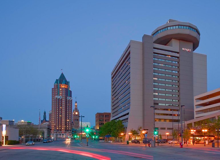 Hyatt Regency in downtown Milwaukee. Credit: VISIT Milwaukee