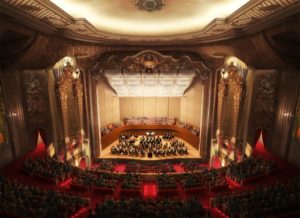 Rendering of the new Milwaukee Symphony Orchestra concert hall planned at the Warner Grand Theatre. 