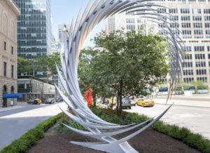 One of the featured sculptures by Santiago Calatrava. Photo: Marlborough Gallery 