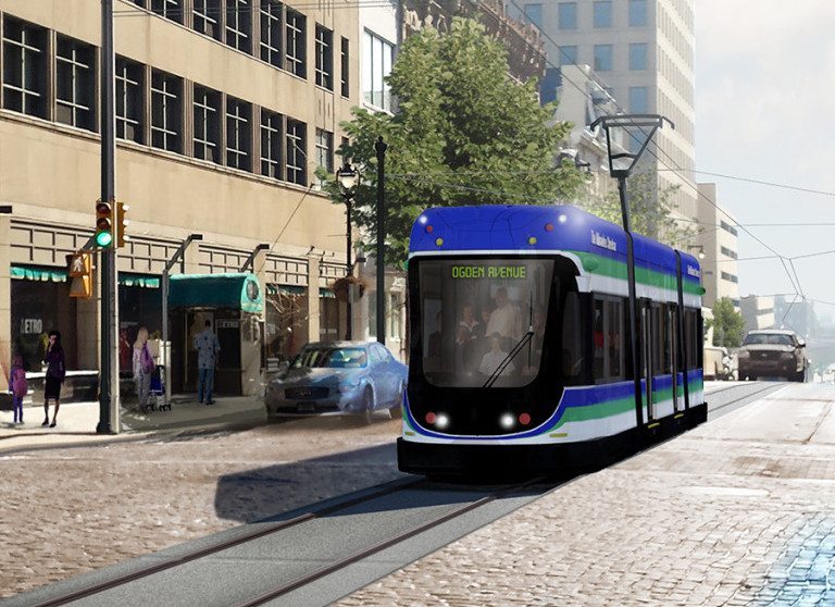 Streetcar rendering Mason St. 