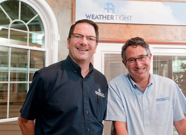 The co-owners of Weather Tight Corporation in Wisconsin.