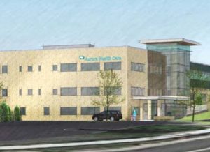 Rendering of new Aurora clinic in Oak Creek. 