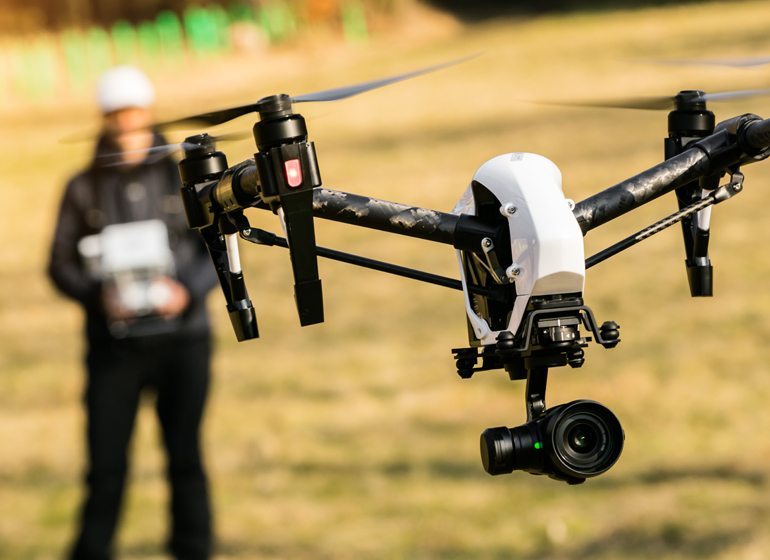 Drones can be used for surveying damage on insurance claims.