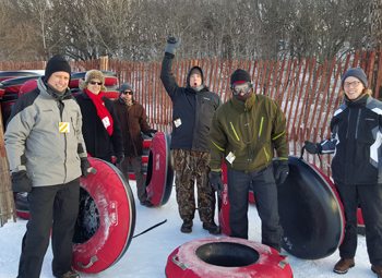 the PIDA staff enjoys a day of winter fun at Wilmot Mountain.