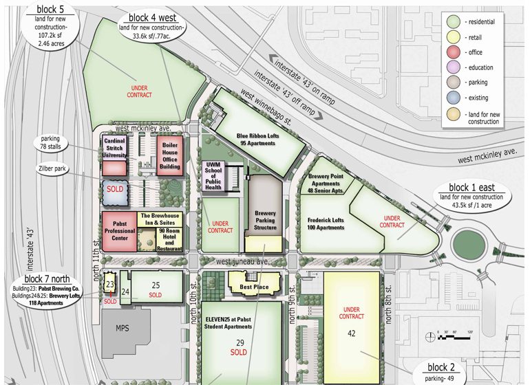 Site plan for The Brewery complex. 