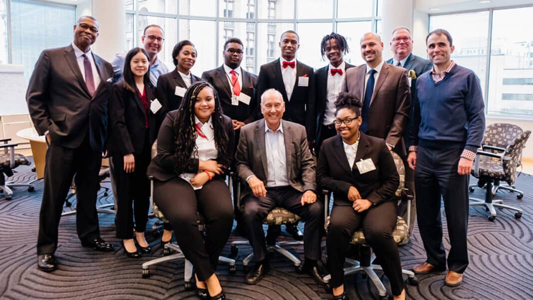 Students from Milwaukee Lutheran High School’s Free Enterprise Academy were hosted recently by Bill Nasgovitz, chairman and chief investment officer of Heartland Advisors, in the company’s downtown Milwaukee office.