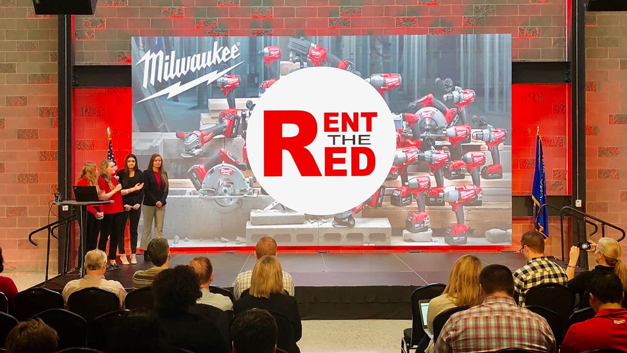 Students pitched their business solution to Milwaukee Tool employees as part of the LAUNCH program. 